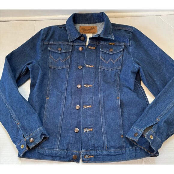 Wrangler Denim Jean Jacket Vintage Authentic Western Women’s Men’s Jacket XL - Picture 1 of 7